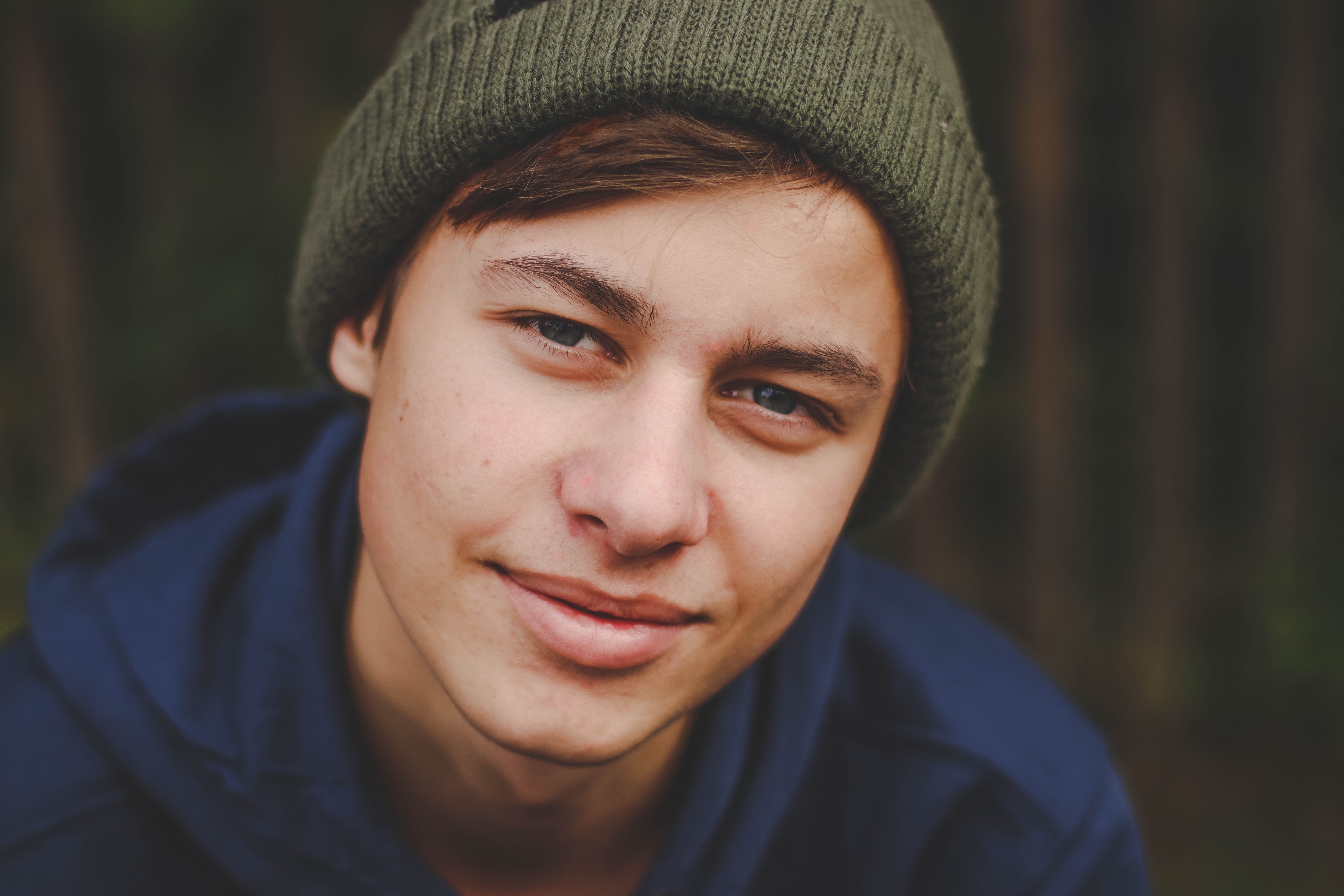 Close up of a smiling boy.